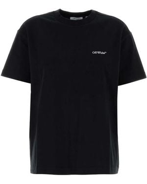 Off-White c/o Virgil Abloh Off Emb Arrow Out Flower Reg Tee - Black