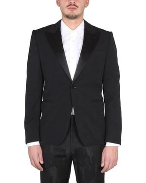 McQueen Single-Breasted Suit Jacket - Black