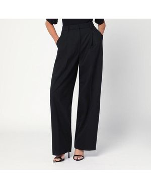 THE LATEST Wide-Leg Wool Blend Pants - Black