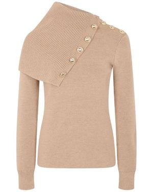 Rabanne Turtle Neck Jumper - Natural