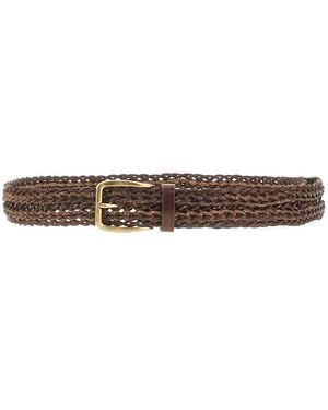 Brunello Cucinelli Braided Leather Belt - Brown