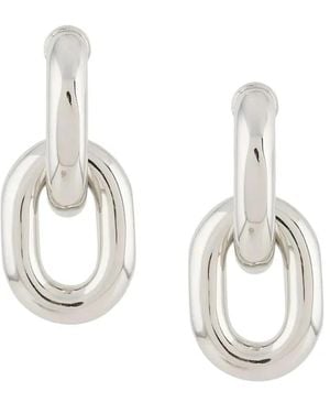 Rabanne Double Xl Link Earrings - White