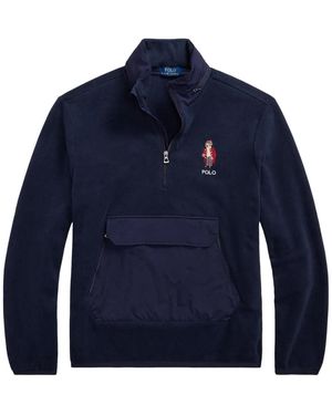 Polo Ralph Lauren Polo Bear Fleece Hybrid Sweatshirt - Blue