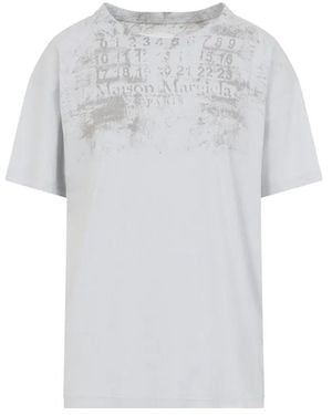 Maison Margiela Ice Number Regular T-Shirt - Grey
