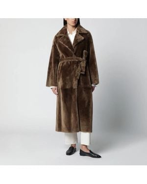 Arma Rein Reversible Leather Coat - Brown