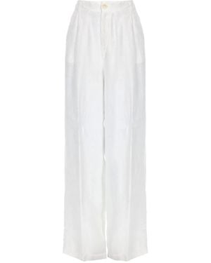 120% Lino Pantalone - White