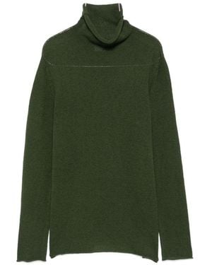 Be You Cashmere Turtle-Neck Sweater - Green