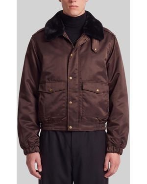 Willy Chavarria Uniform Bomber Jacket - Brown