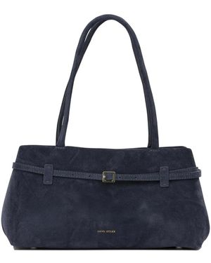 MANU Atelier "Le Cambon East West" Medium Shoulder Bag - Blue