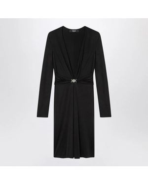 Versace Viscose Jersey Midi Dress - Black