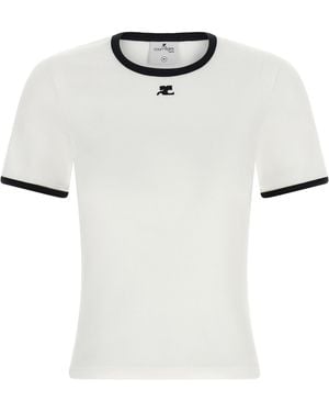 Courreges 'Signature Contrast' T-Shirt - White
