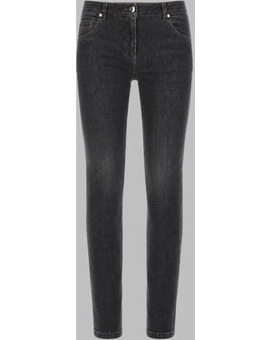 Brunello Cucinelli Pantalone Cinque Tasche Slim Fit - Gray