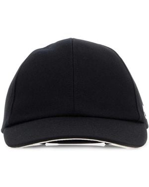 Courreges Courreges Signature Cotton Cap - Black
