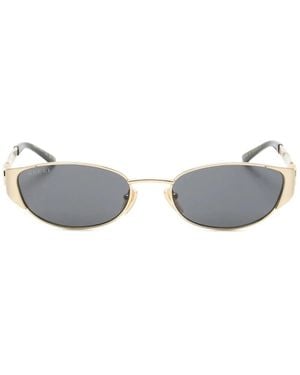 Gucci Metal Frame Oval Sunglasses - Metallic