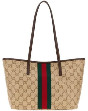 Gucci Gg Canvas Bucket Bag - Brown