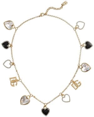 Dolce & Gabbana Dolce & Gabbana "Italian Tailoring" Necklace With Hearts - Natural