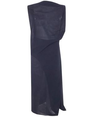 Jacquemus "La Robe Drap" Midi Dress - Blue