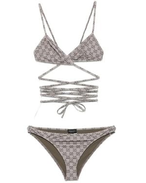 Gucci Gg Triangle Bikini Set - White
