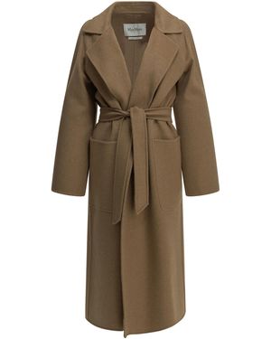 Max Mara "Ready Icon Coat" Long Coat - Natural