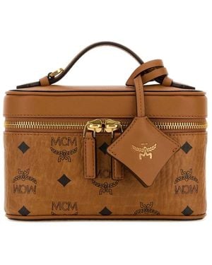 MCM Aren Vi Lthr Mix Crossbody Mni Co - Brown