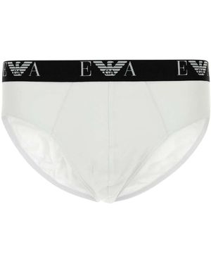 Emporio Armani Stretch Cotton Brief Set - White