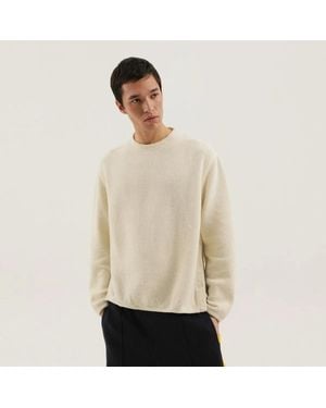 1989 STUDIO Ribbed Sweater With Slits - Natural