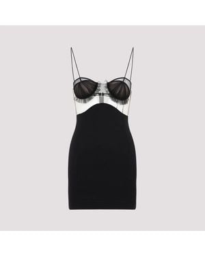 Nensi Dojaka Explosive Flower Bra Dress - Black