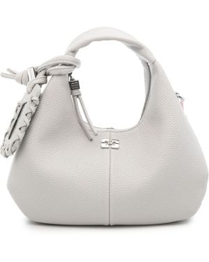 Ganni Hobo Mini Grained - Gray