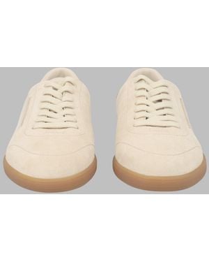 ZEGNA Leather Low-Top Trainers - Natural