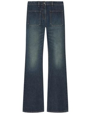 Courreges Courregès Vintage Denim Flare Trousers - Blue
