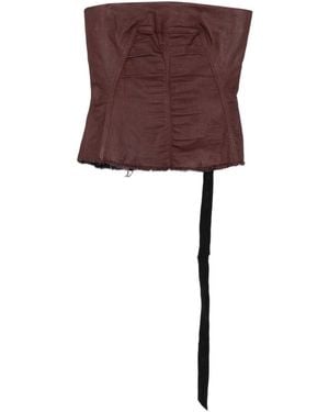 Rick Owens Stretch Denim Bustier Top - Purple