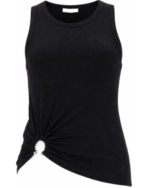 Rabanne Top Con Piercing - Black