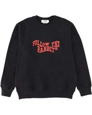 MSGM "Follow The Rabbit" Sweatshirt - Black