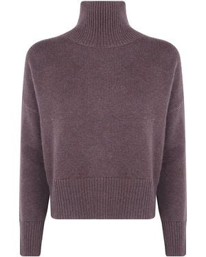 Kujten "Ulla Crop" Turtle Neck - Purple
