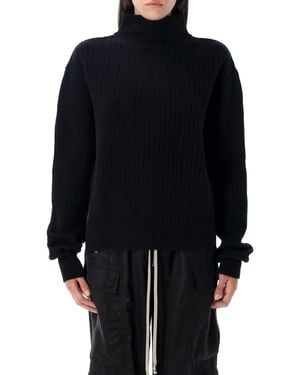 Rick Owens Wool Turtle-Neck Sweater - Black