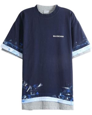 Balenciaga Layered T-Shirt - Blue