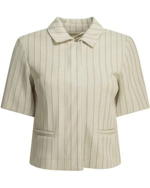 Max Mara Pinstripe Blazer - White