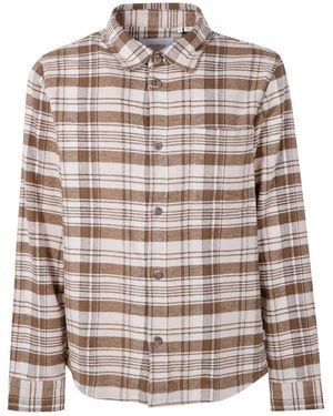 Les Deux "Lennon Check" Overshirt - Brown