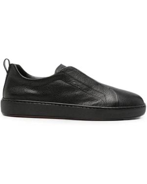 Santoni "Victory" Leather Lace Up - Black
