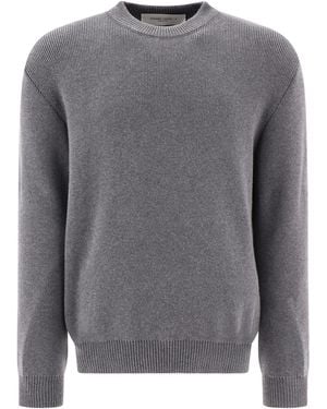Golden Goose Crew-Neck Jumper With Logo - Grey