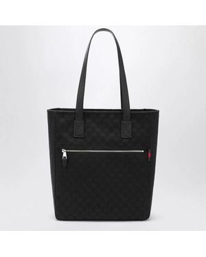 Gucci Gg Fabric Shopping Bag - Black