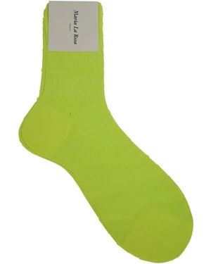 Maria La Rosa One Ribbed Laminated Socks - Green