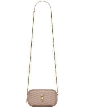 Saint Laurent Mini "Lou" Bag - White