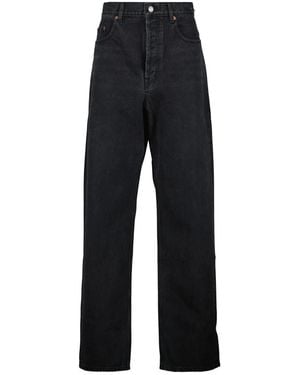 Saint Laurent Used Paris Denim Carrot-Fit Jeans in Black | Lyst