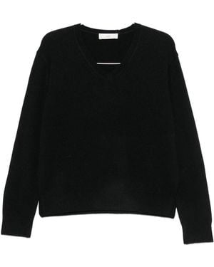 DUNST Wool And Cashmere V-Necked Jumper - Black