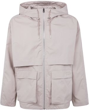 Maison Kitsuné Hooded Zipped Windbreaker - Grey