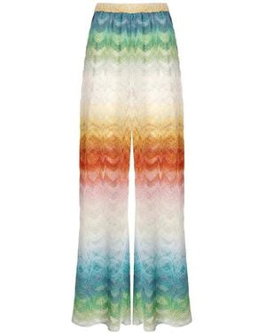 Missoni Multicolor Viscose Pants - Green