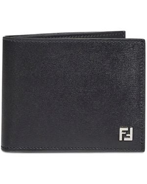 Fendi Squared Ff Bifold Wallet - Black
