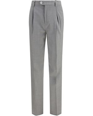 Brunello Cucinelli Dynamic Wool Pants - Gray