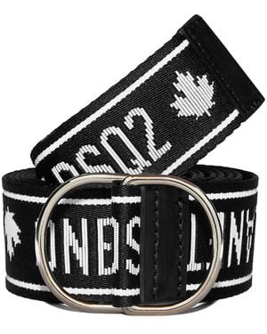 DSquared² Logo Industrial Tape Belt - Black
